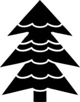 flat symbol snow covered tree vector