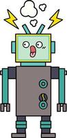 cute cartoon robot vector