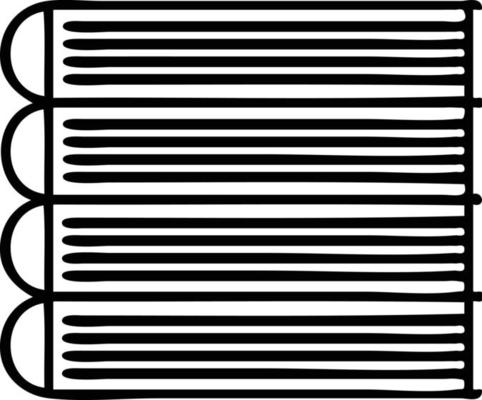 line drawing cartoon stack of books