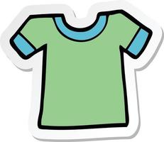 sticker of a cartoon tee shirt vector