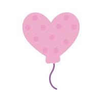 cute heart ballon vector