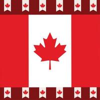 canada flag patriotism vector