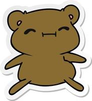 sticker cartoon kawaii cute teddy bear vector