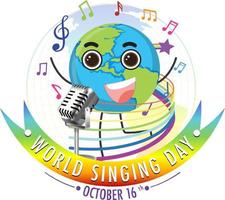 World Singing Day Poster Design vector