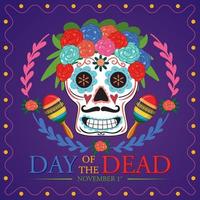 Day of the dead banner vector