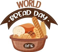 World bread day banner design vector