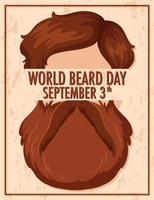 World Beard Day September 3 Poster Template vector