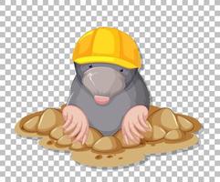 A mole in hole cartoon vector