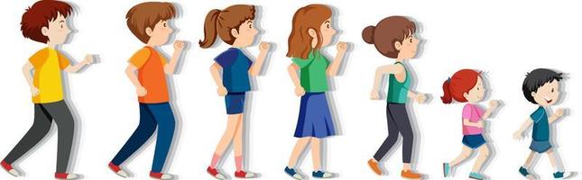 People walking backward cartoon vector