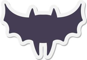 halloween bat sticker vector