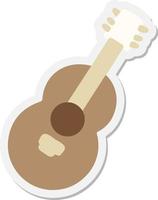 singing acoustic guitar sticker vector