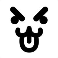 simple mean cat face icon vector