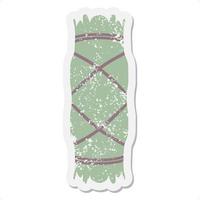 smudge stick grunge sticker vector