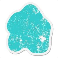 expressive shape blob grunge sticker vector