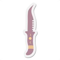 ritual knife sticker vector