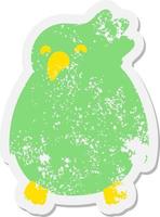 parrot grunge sticker vector