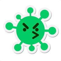 annoyed bird virus sticker vector