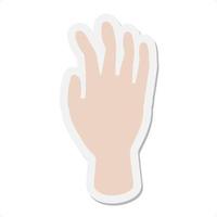 waving hand sticker vector