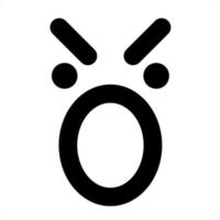 shouting face icon vector