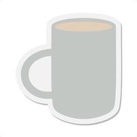 coffee mug sticker vector