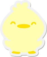 little chick sticker vector