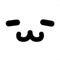content pet animal face icon vector
