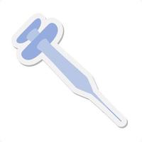 medical syringe sticker vector