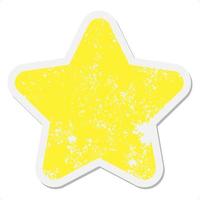 star shape grunge sticker vector