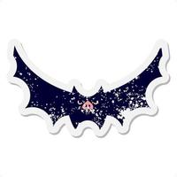 halloween bat grunge sticker vector