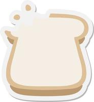 slice of bread sticker vector