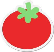 perfectly ripe tomato sticker vector