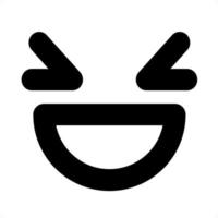 laughing mean face icon vector