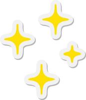 bright and shining star symbols sticker vector