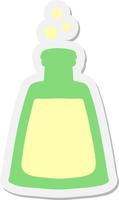 bubbling potion bottle sticker vector