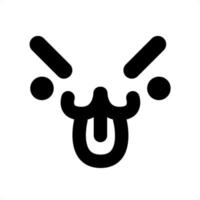 simple mean pet  face icon vector