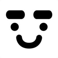 expressive eyebrow face icon vector