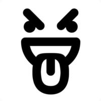 simple evil face icon vector