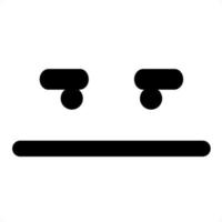 annoyed face with eyebrows face vector