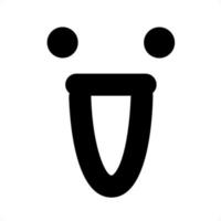 simple laughing face icon vector