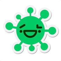 happy face with raised eyebrow icon vector