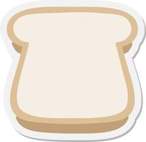 slice of bread sticker vector