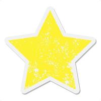 star shape grunge sticker vector