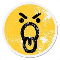 angry shouting opinion face circle vector