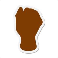 hand in fist sticker vector