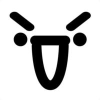 laughing mean face icon vector