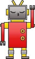 gradient shaded cartoon robot vector