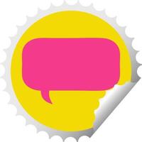 circular peeling sticker cartoon speech bubble vector