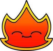 gradient shaded cartoon fire vector