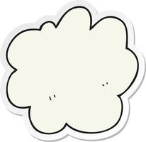 pegatina de un elemento de nube decorativa de dibujos animados vector