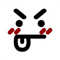 frustrated face icon vector